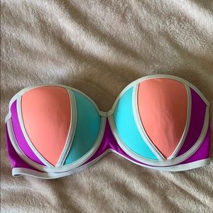 PINK strapless bikini top
